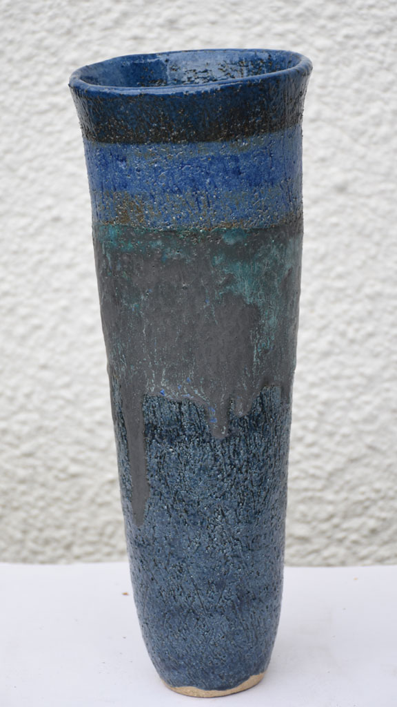 Tall Blue Pot